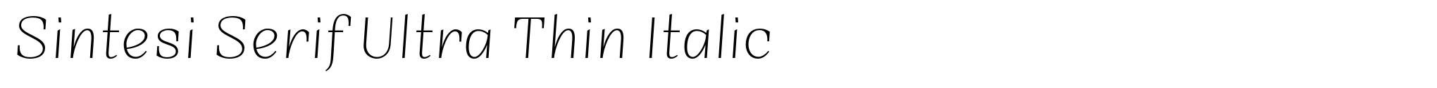 Sintesi Serif Ultra Thin Italic image